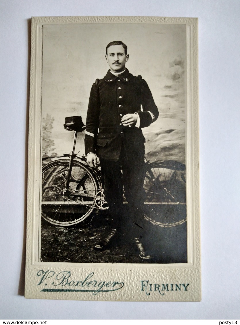 Vélo - Cycle - CDV Militaire De L'INFANTERIE CYCLISTE - 16 Sur Col - Photo Boxberger, FIRMINY TBE - Guerre, Militaire