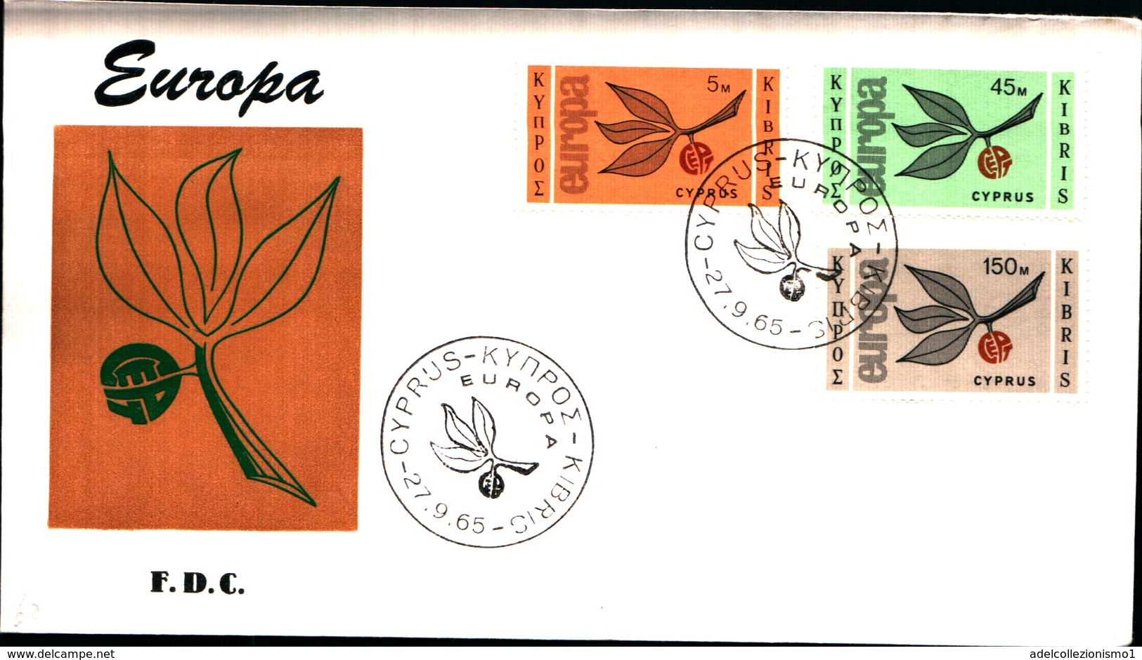 12221) CIPRO BUSTA FDC EUROPA CEPT 1965 CIPRO KIBRIS - Otros & Sin Clasificación