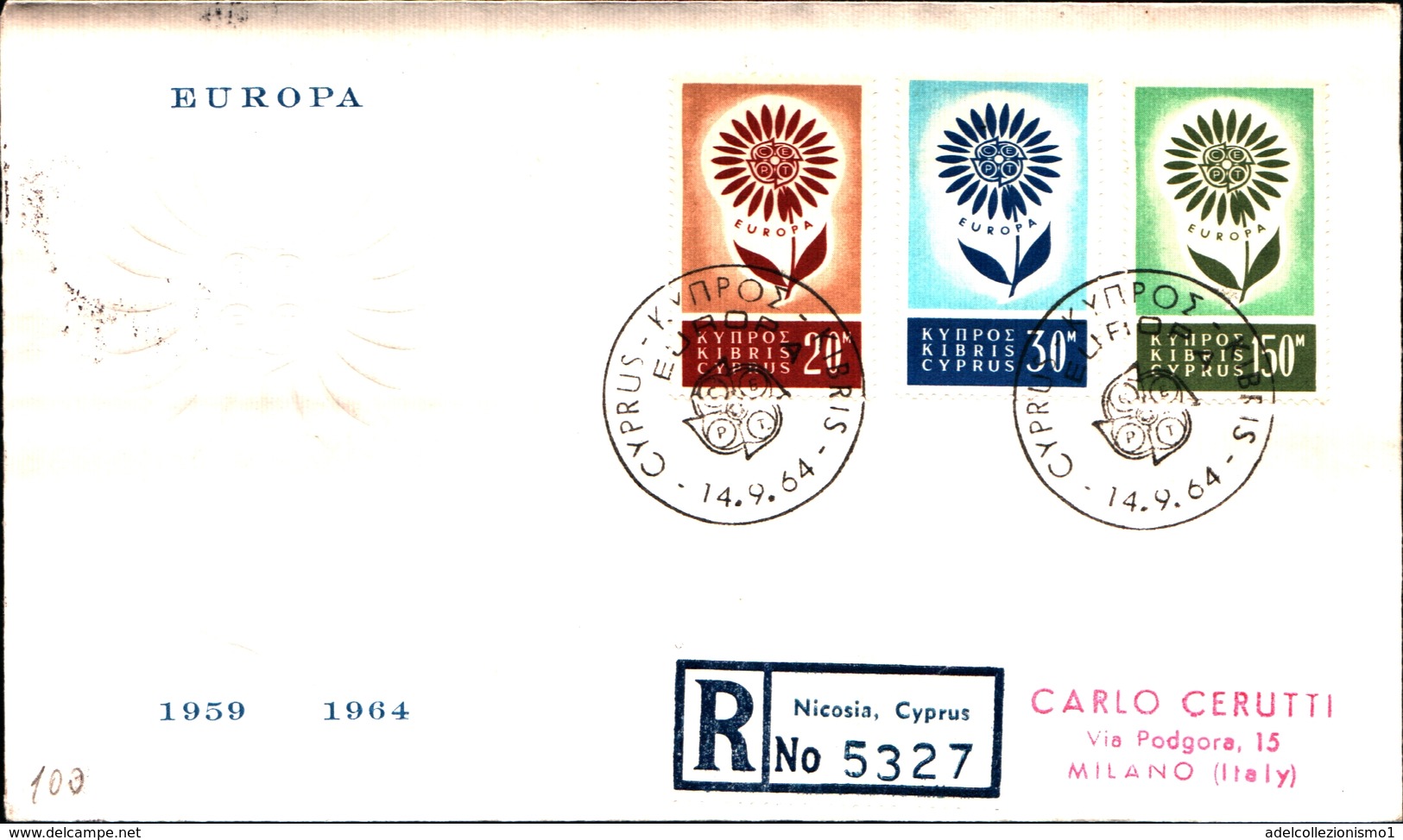 12225) CIPRO BUSTA FDC EUROPA CEPT 1964 CIPRO KIBRIS - Otros & Sin Clasificación