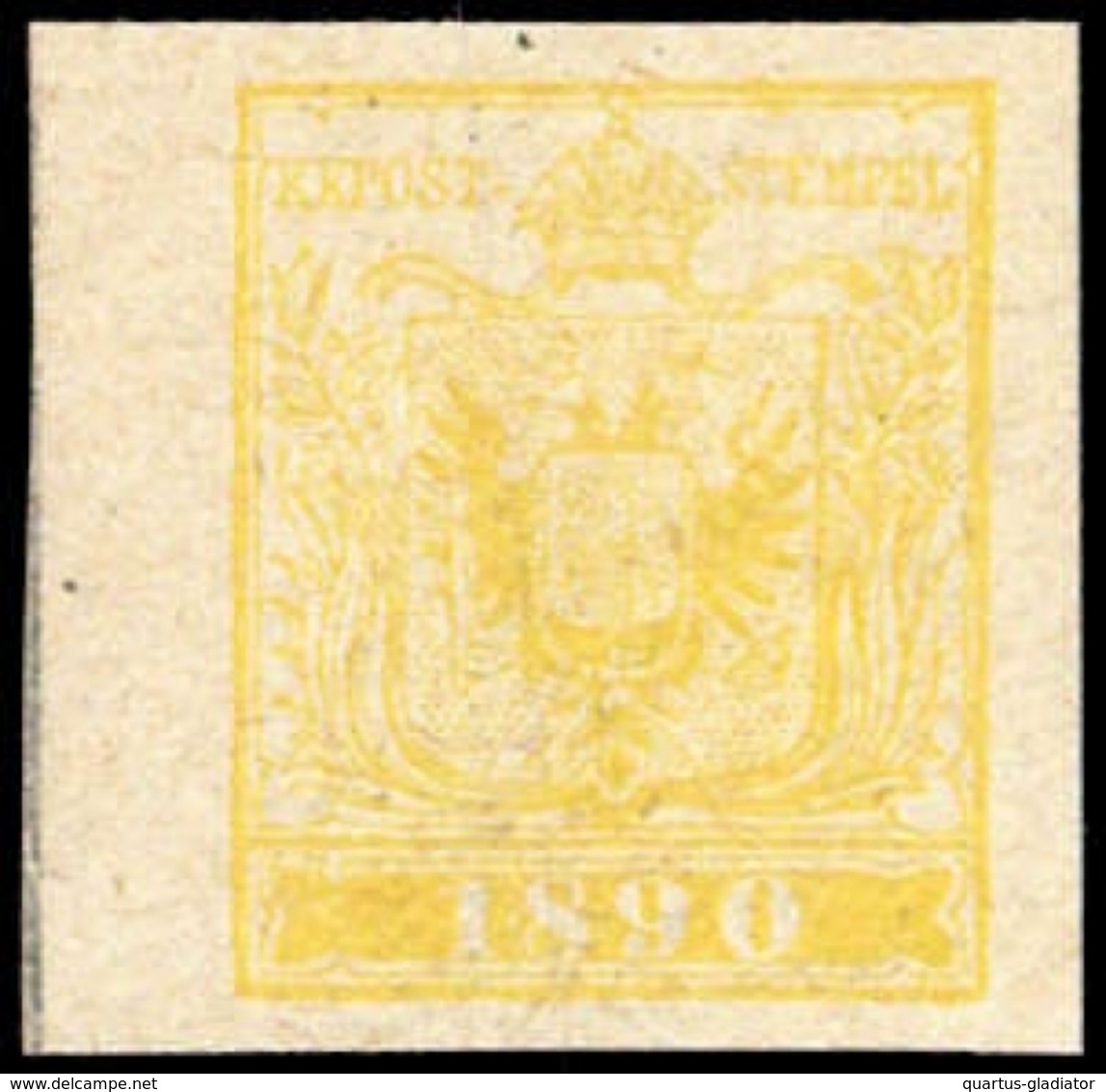 1890, Österreich, AM Gelb, ** - Mechanische Stempel