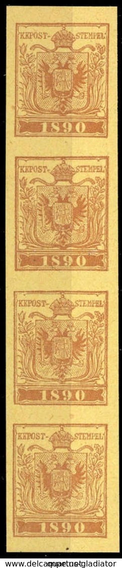 1890, Österreich, AM 4-er, (*) - Oblitérations Mécaniques