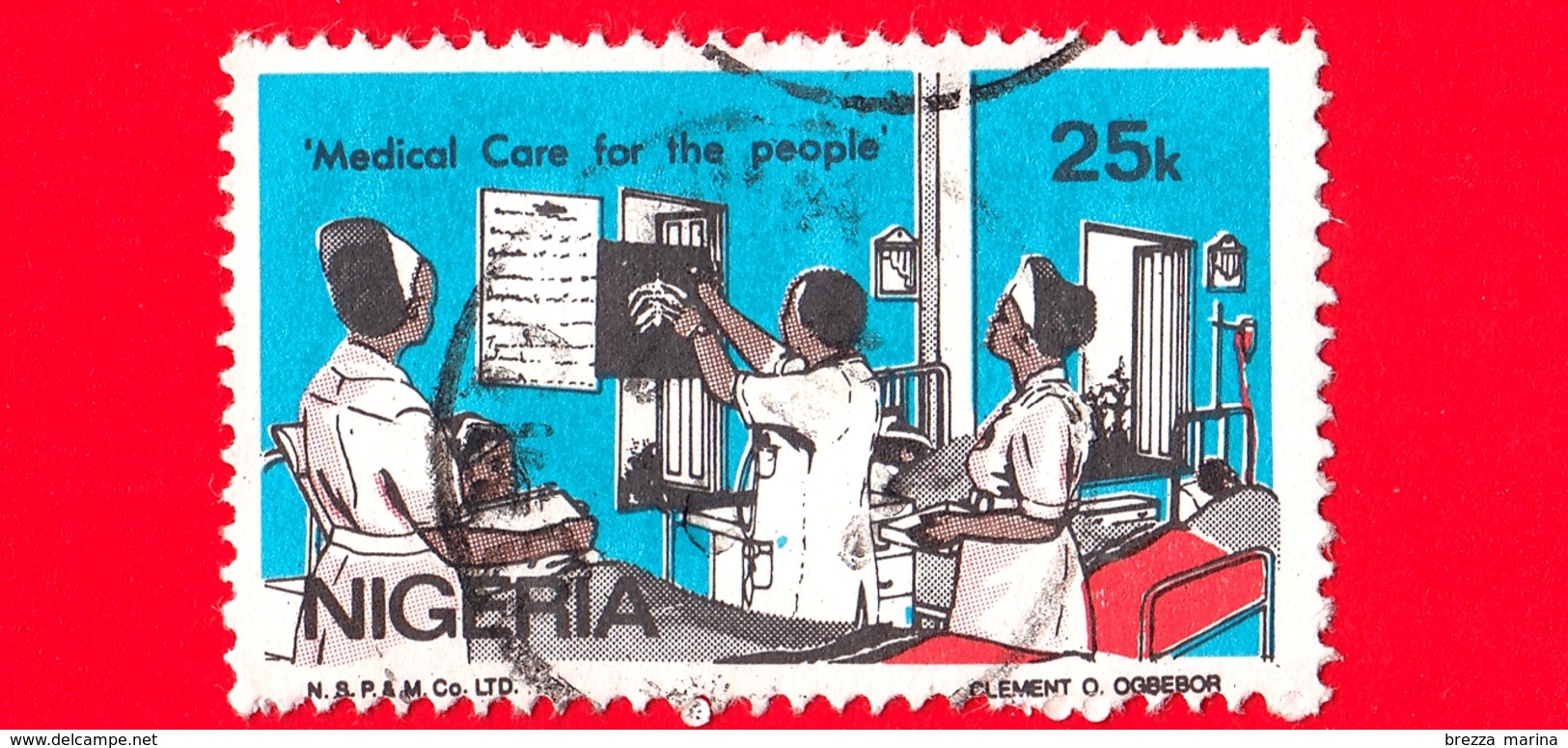 NIGERIA  - Usato - 1986 - Medicina - Medical Care For The People  - 25 - Nigeria (1961-...)