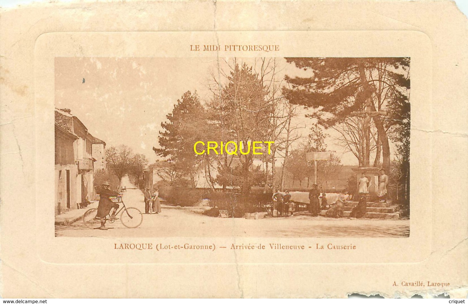 47 Laroque, Arrivée De Villeneuve, La Causerie, Carte Pas Courante - Laroque Timbault