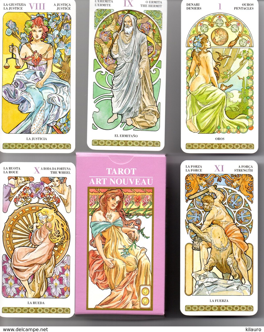 Tarot Art Nouveau Cartomancie Voyance Jeu De 52 Cartes A Jouer- Playing Card TBE - Tarots