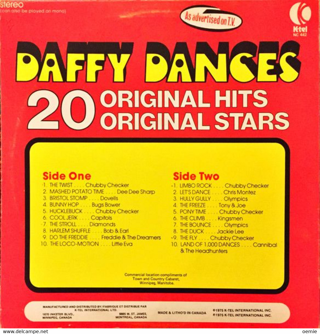 DAFFY  DANCES   ° 20 ORIGINAL HITS  STARS - Dance, Techno En House