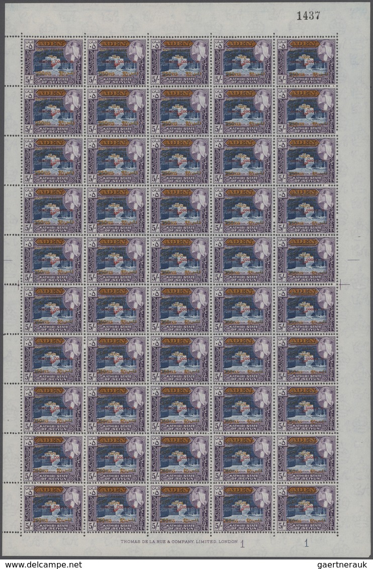 Aden - Kathiri State Of Seiyun: 1967, Astronauts, Overprint Issue In Complete Sheets/large Multiples - Yémen