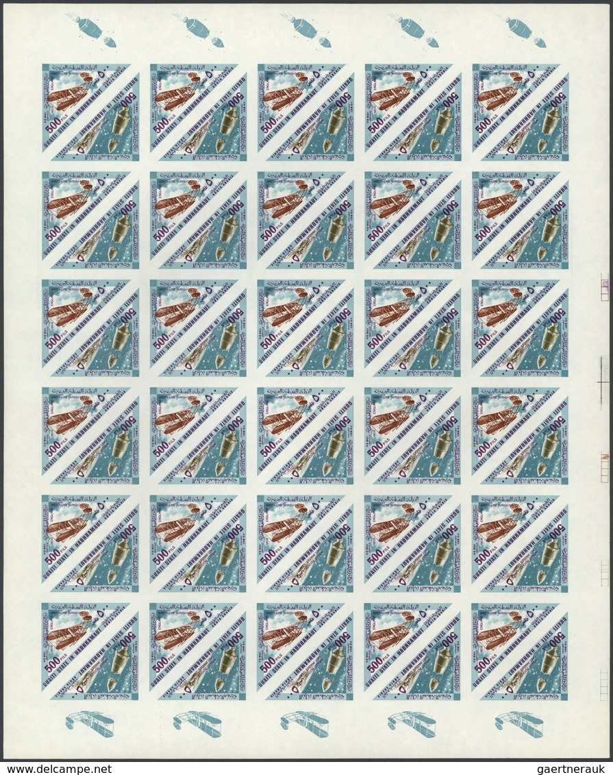 Aden - Kathiri State Of Seiyun: 1967/1968, Seiyun/Hadhramaut/Mahra, U/m Assortment Of Complete Sheet - Yemen