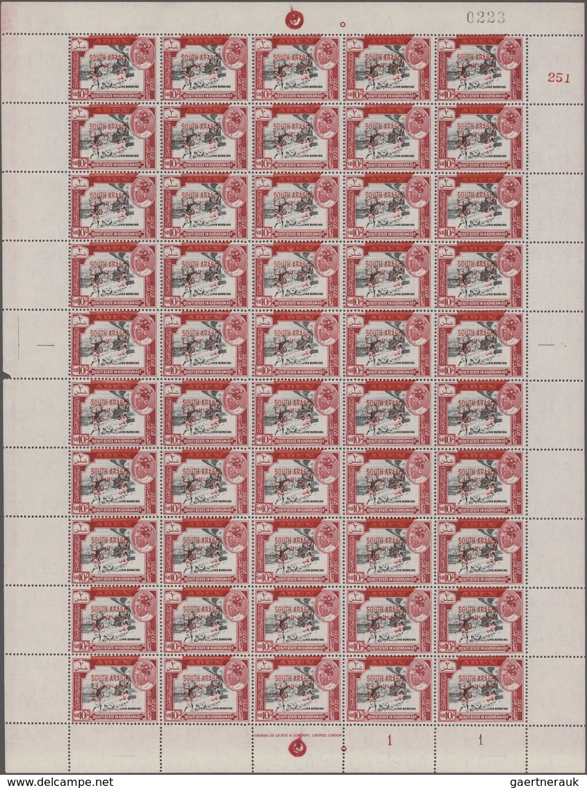 Aden - Qu'aiti State In Hadhramaut: 1966, Definitives, Overprint Issue, 100 Complete Sets In Complet - Yémen