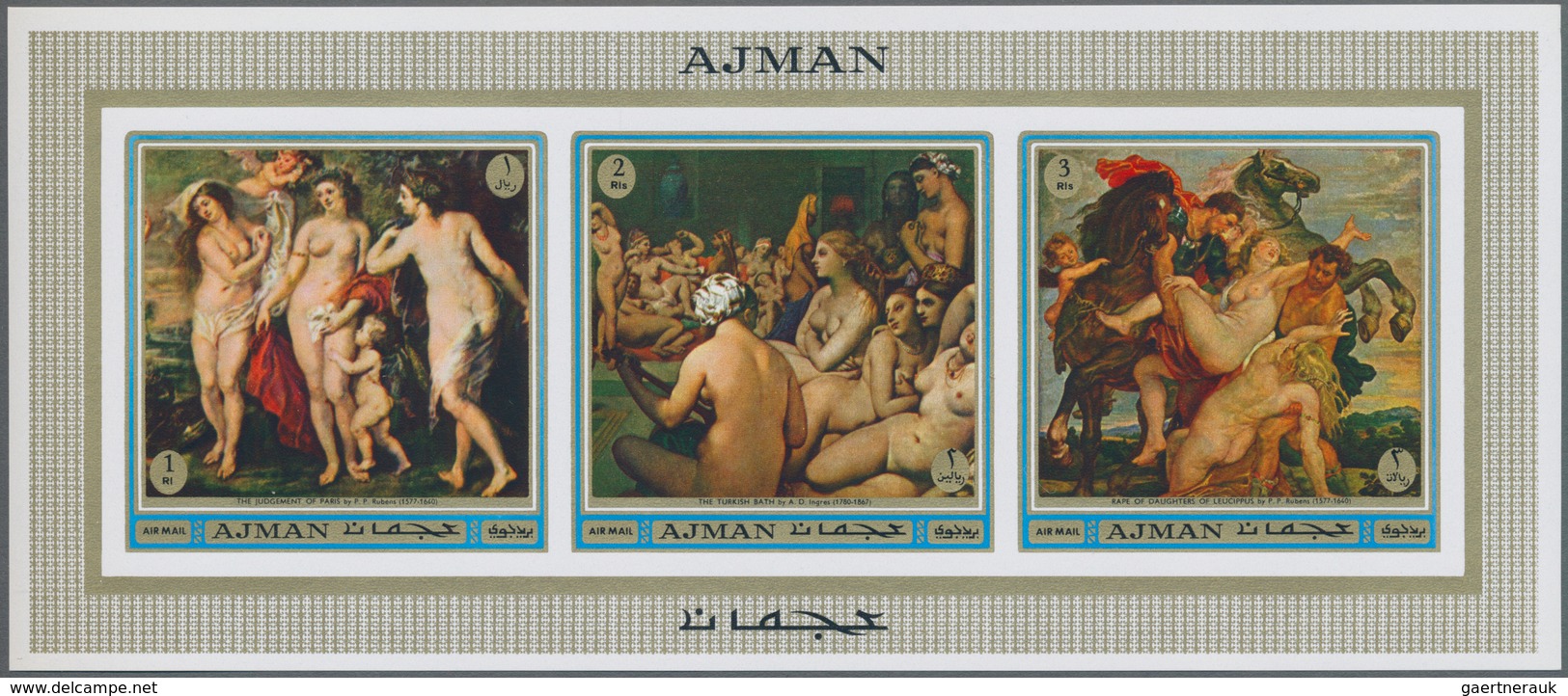 Adschman / Ajman: 1970/1971, MNH Accumulation Of SOME THOUSAND Souvenir Sheets/de Luxe Sheets, Mainl - Ajman