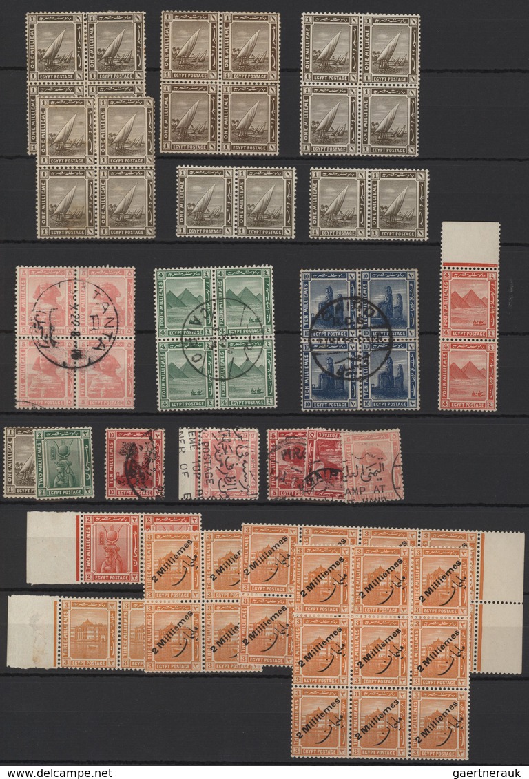 Ägypten: 1914/1922, Mint And Used Accumulation Of Apprx. 550 Stamps "Pictorials Egyptian History" In - 1866-1914 Ägypten Khediva