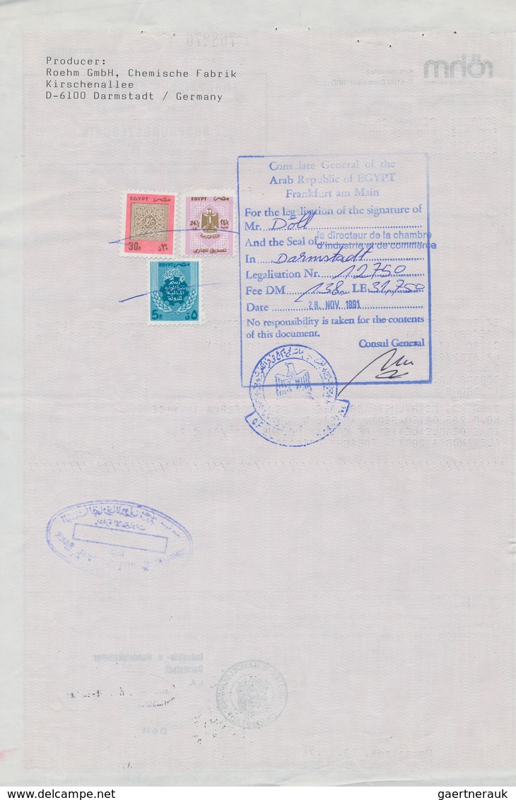 Ägypten - Besonderheiten: 1950/2000 (ca.), Holding Of Apprx. 250 Documuments/freight Papers, Mainly - Autres & Non Classés