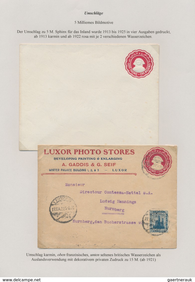 Ägypten - Ganzsachen: 1879-1950's: Collection of more than 360 postal stationery cards, envelopes, l