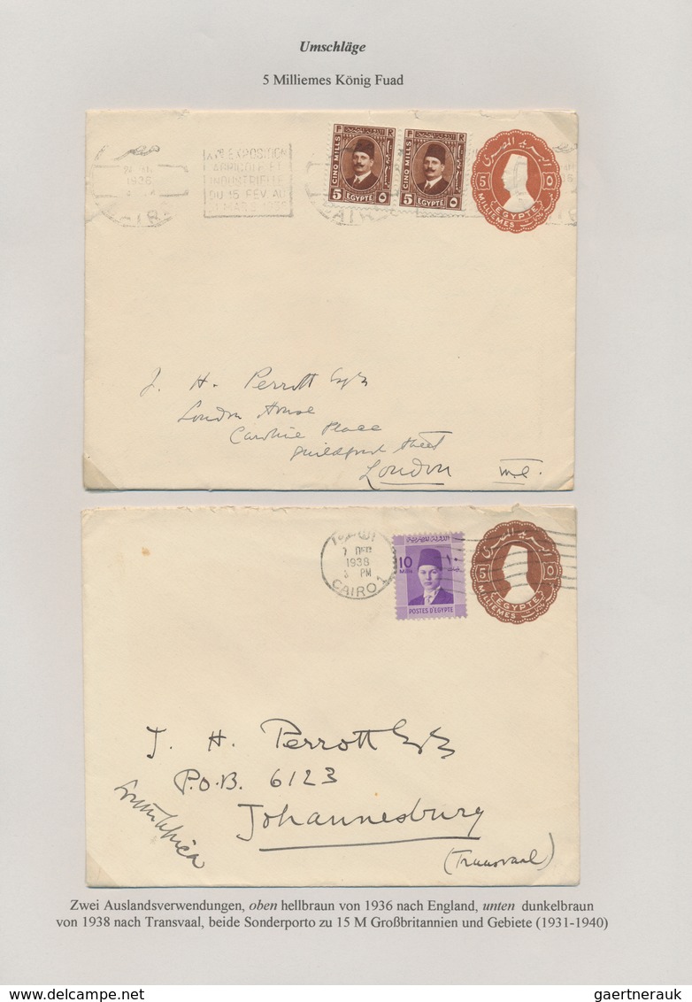 Ägypten - Ganzsachen: 1879-1950's: Collection of more than 360 postal stationery cards, envelopes, l