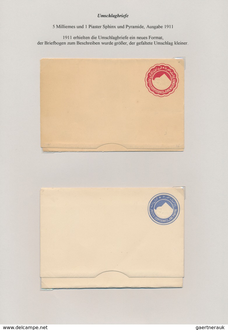 Ägypten - Ganzsachen: 1879-1950's: Collection of more than 360 postal stationery cards, envelopes, l