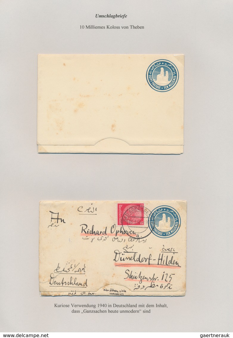 Ägypten - Ganzsachen: 1879-1950's: Collection of more than 360 postal stationery cards, envelopes, l