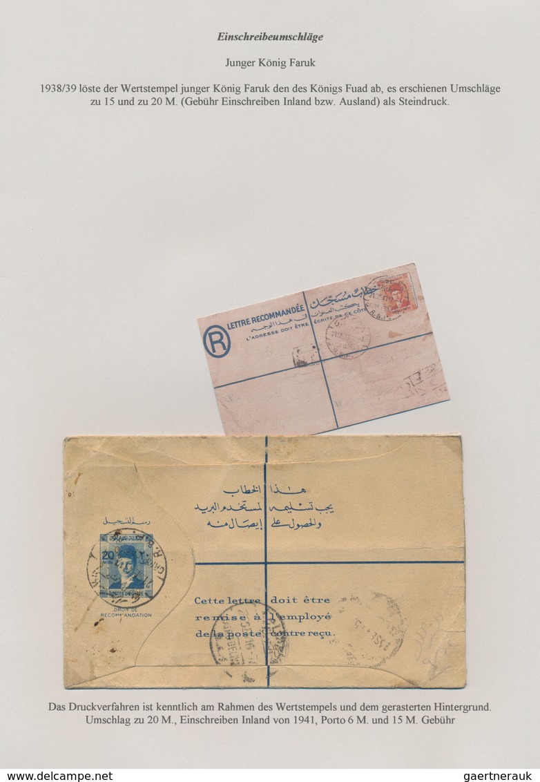 Ägypten - Ganzsachen: 1879-1950's: Collection of more than 360 postal stationery cards, envelopes, l