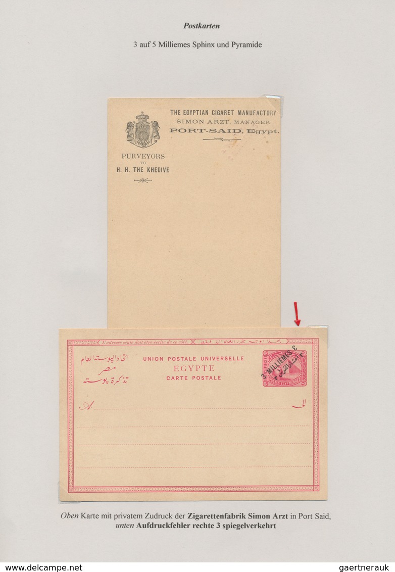 Ägypten - Ganzsachen: 1879-1950's: Collection of more than 360 postal stationery cards, envelopes, l
