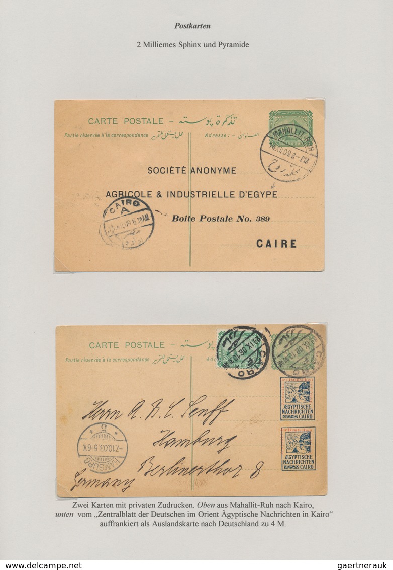 Ägypten - Ganzsachen: 1879-1950's: Collection of more than 360 postal stationery cards, envelopes, l