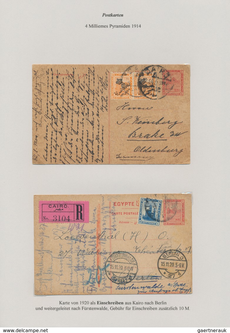 Ägypten - Ganzsachen: 1879-1950's: Collection of more than 360 postal stationery cards, envelopes, l