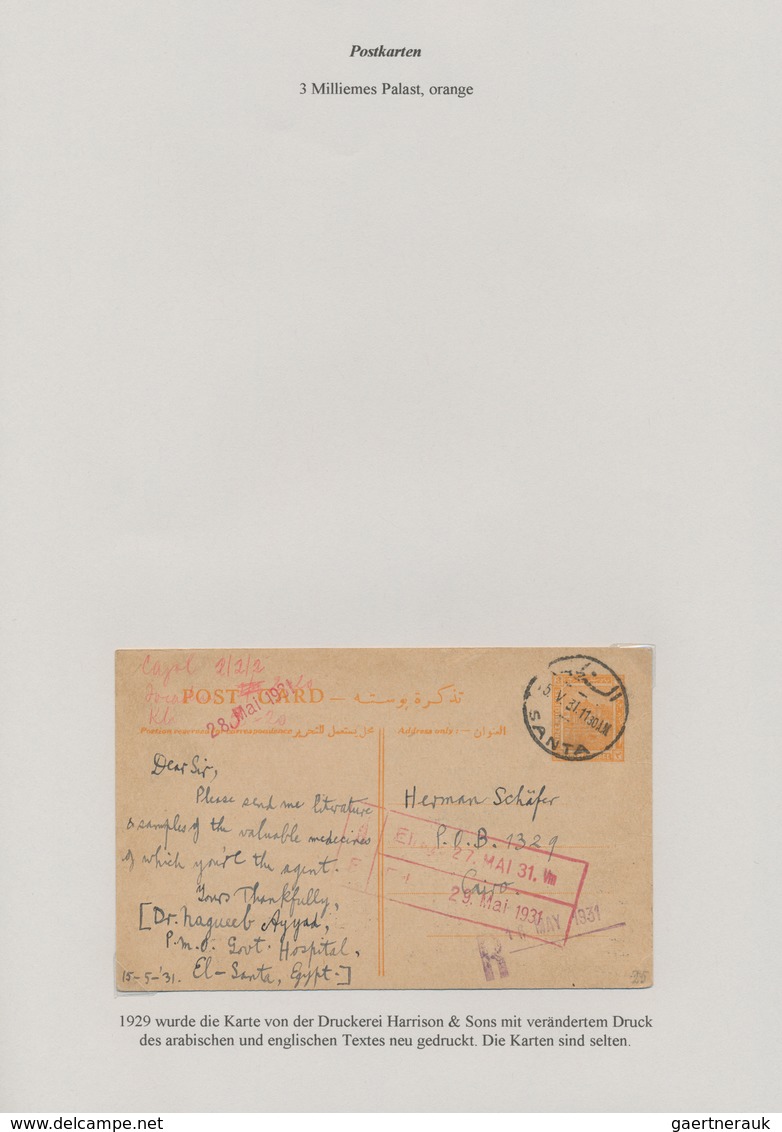 Ägypten - Ganzsachen: 1879-1950's: Collection of more than 360 postal stationery cards, envelopes, l