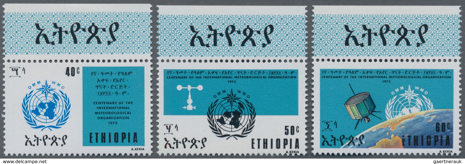 Äthiopien: 1973, Centenary Of The International Meteorological Organization (IMO/WMO) Complete Set O - Ethiopië