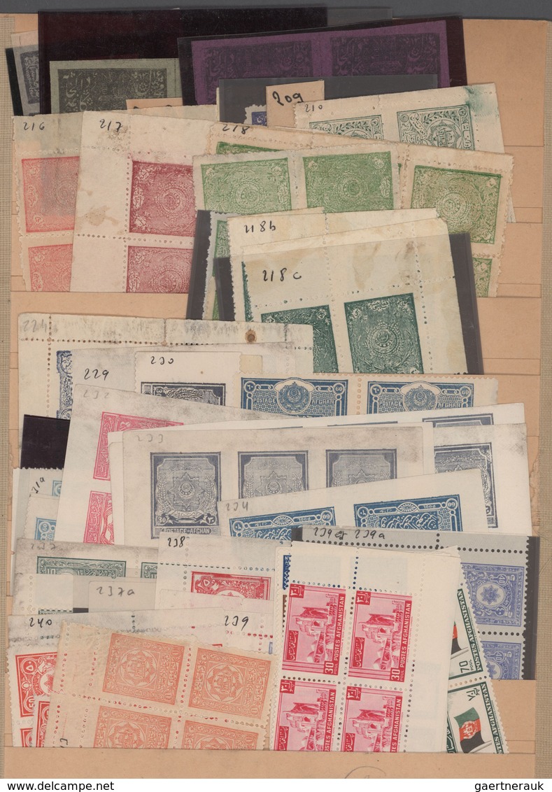 Afghanistan: 1900/1955 (ca.), MNH Accumulation On Stockpages, Mainly Within Units. Yvert 6.000,- €. - Afghanistan