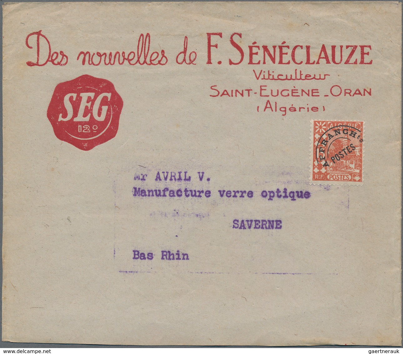 Algerien: 1890/1960 Holding Of Ca. 80 Letters, Cards, Picture-postcards And Used Postal Stationery ( - Briefe U. Dokumente