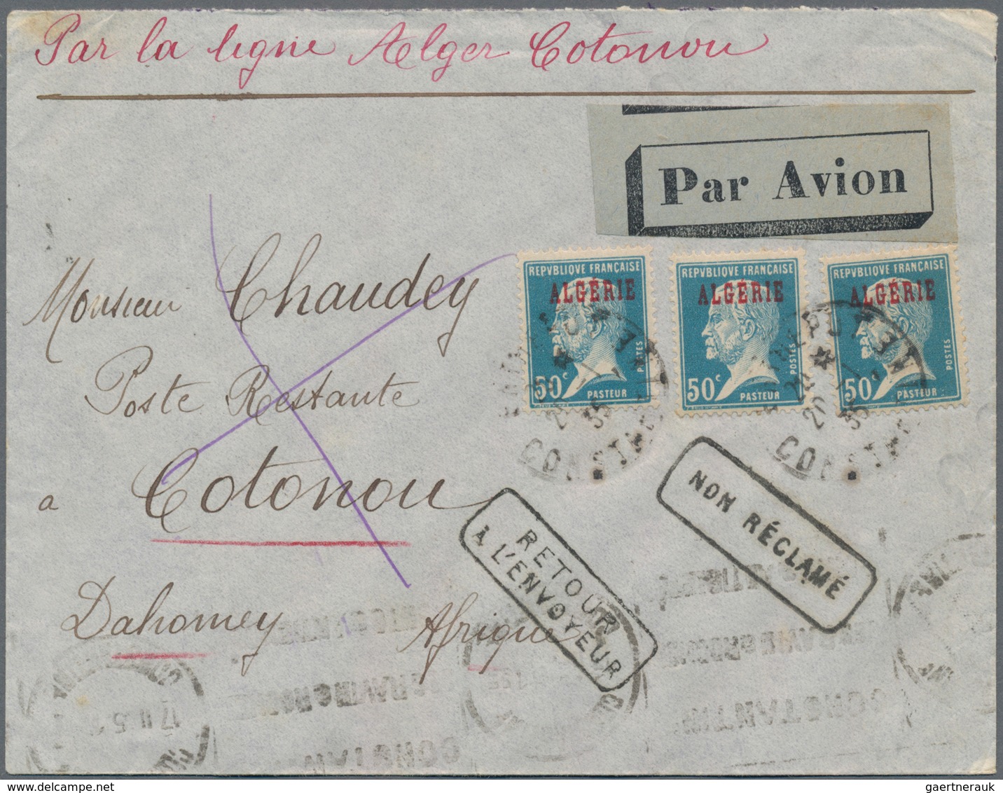 Algerien: 1890/1960 Holding Of Ca. 80 Letters, Cards, Picture-postcards And Used Postal Stationery ( - Brieven En Documenten