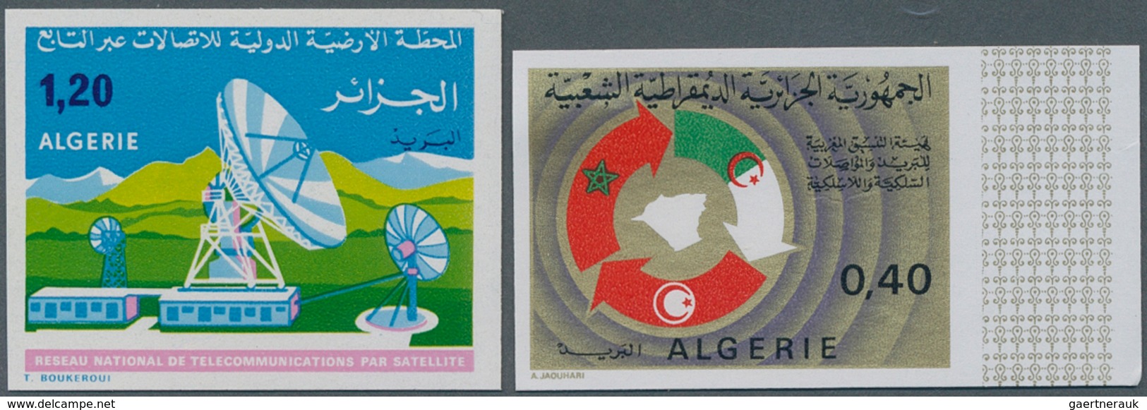 Algerien: 1974/1986, Lot Of 876 IMPERFORATE (instead Of Perforate) Stamps MNH, Showing Various Topic - Briefe U. Dokumente