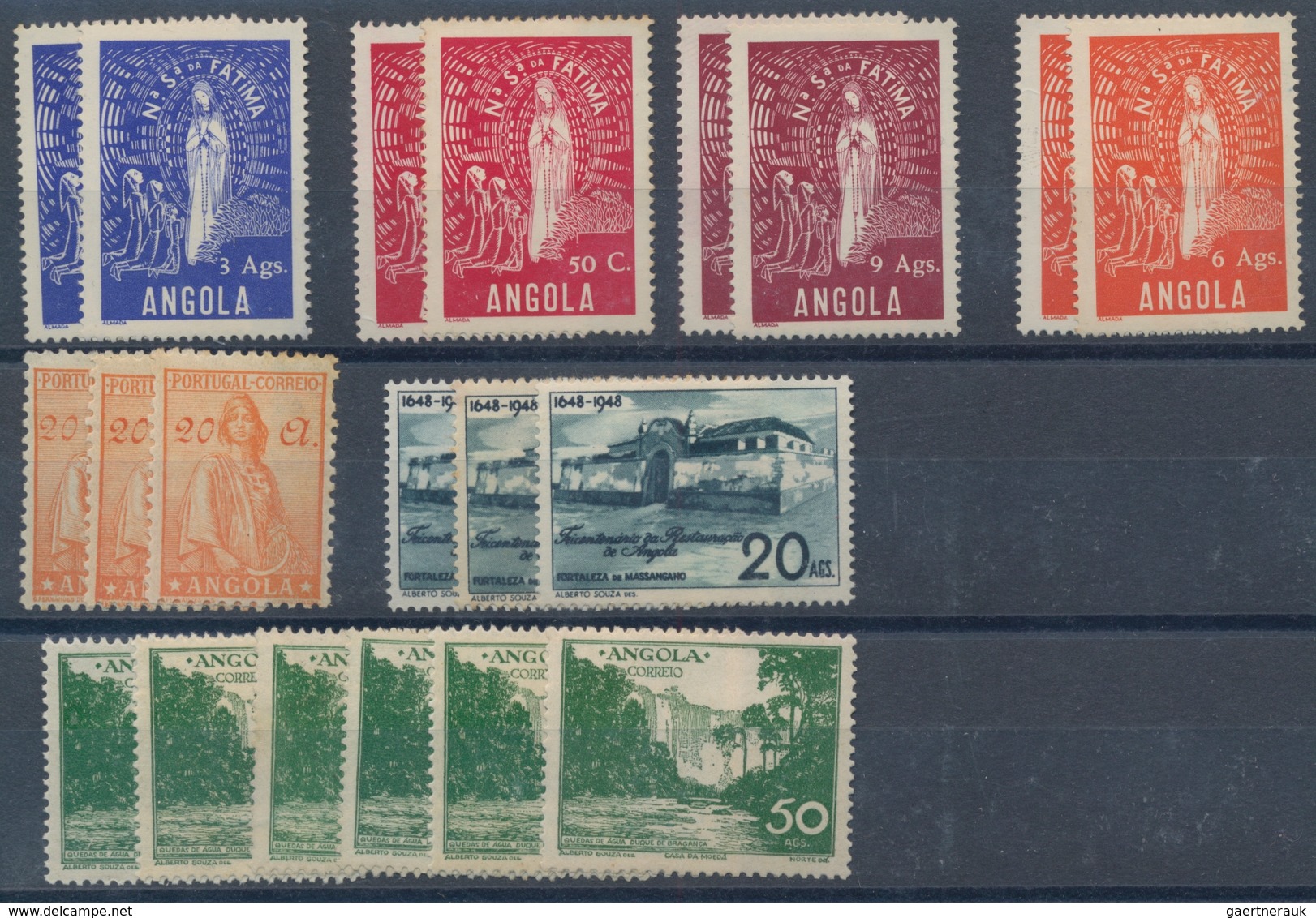 Angola: 1885/1974, Accumulation/stock Of The Colonial Period, Sorted On Stockcards And Mainly In Env - Angola