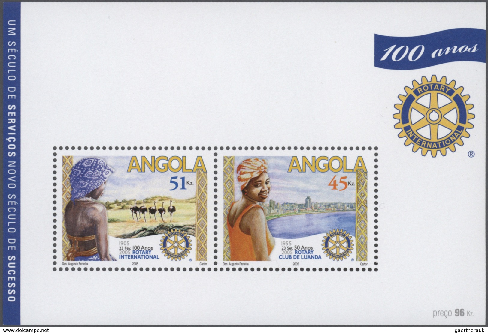 Angola: 2001/2005, Substantial Accumulation In A Box With Only Mint Never Hinged Stamps In Complete - Angola