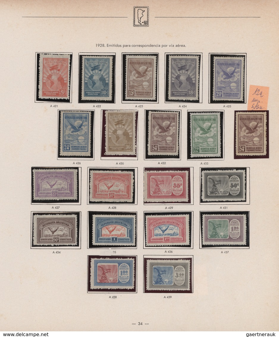 Argentinien: 1856/1998, Extraordinary Mainly Mint Collection In Three Albums, Well Collected Through - Autres & Non Classés