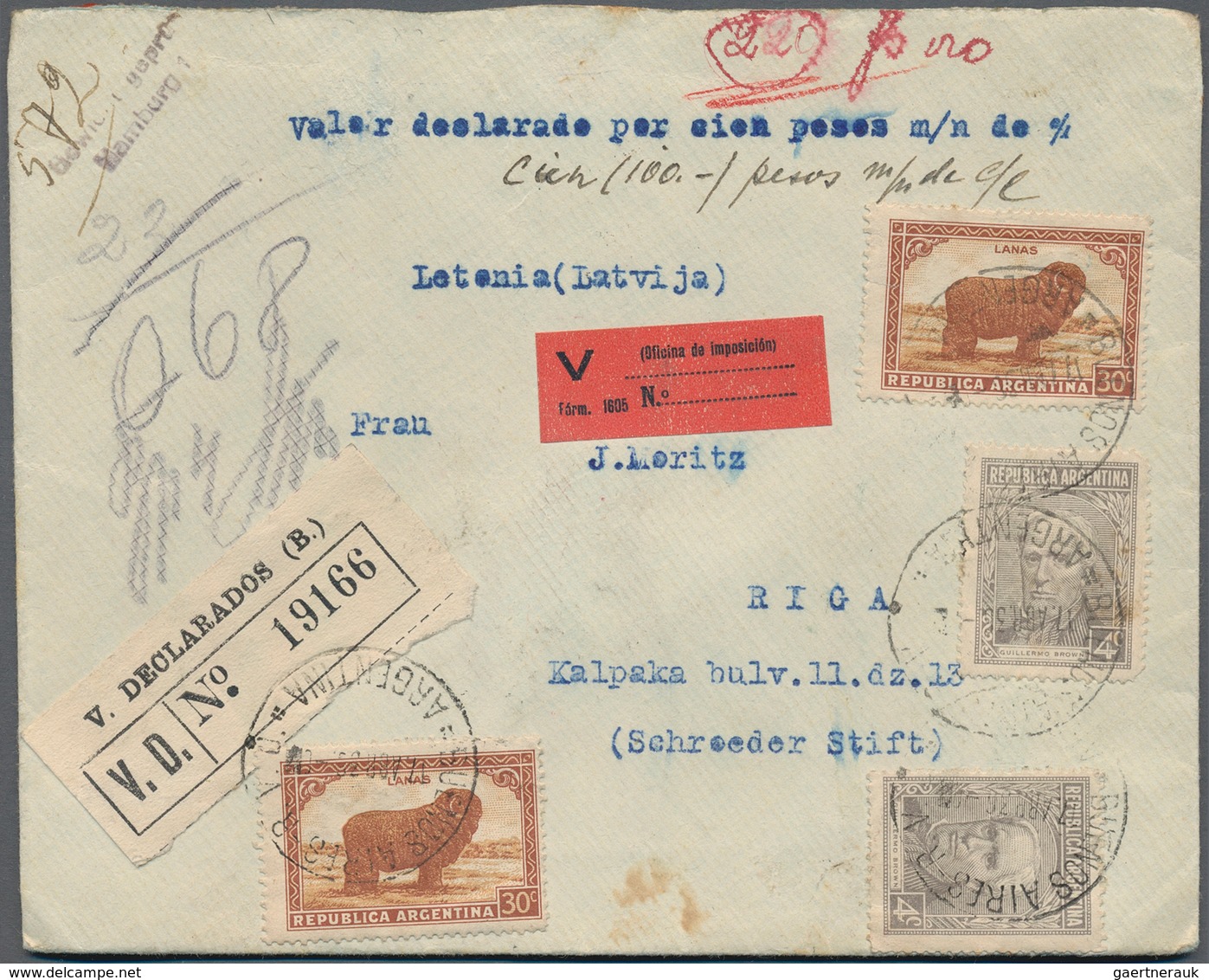 Argentinien: 1904/77 (ca.), Apprx. 80 Covers Mostly Airmails To Switzerland And Some To Other Europe - Altri & Non Classificati