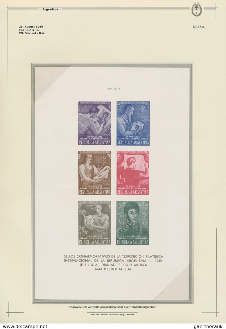 Argentinien: 1950, International Stamp Exhibition Buenos Aires "EFIRA", specialised collection on 47