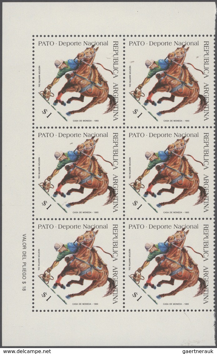 Argentinien: 1985/1993 (ca.), Unusual Large Stock With Thousands Of Stamps And Hundreds Of Miniature - Sonstige & Ohne Zuordnung