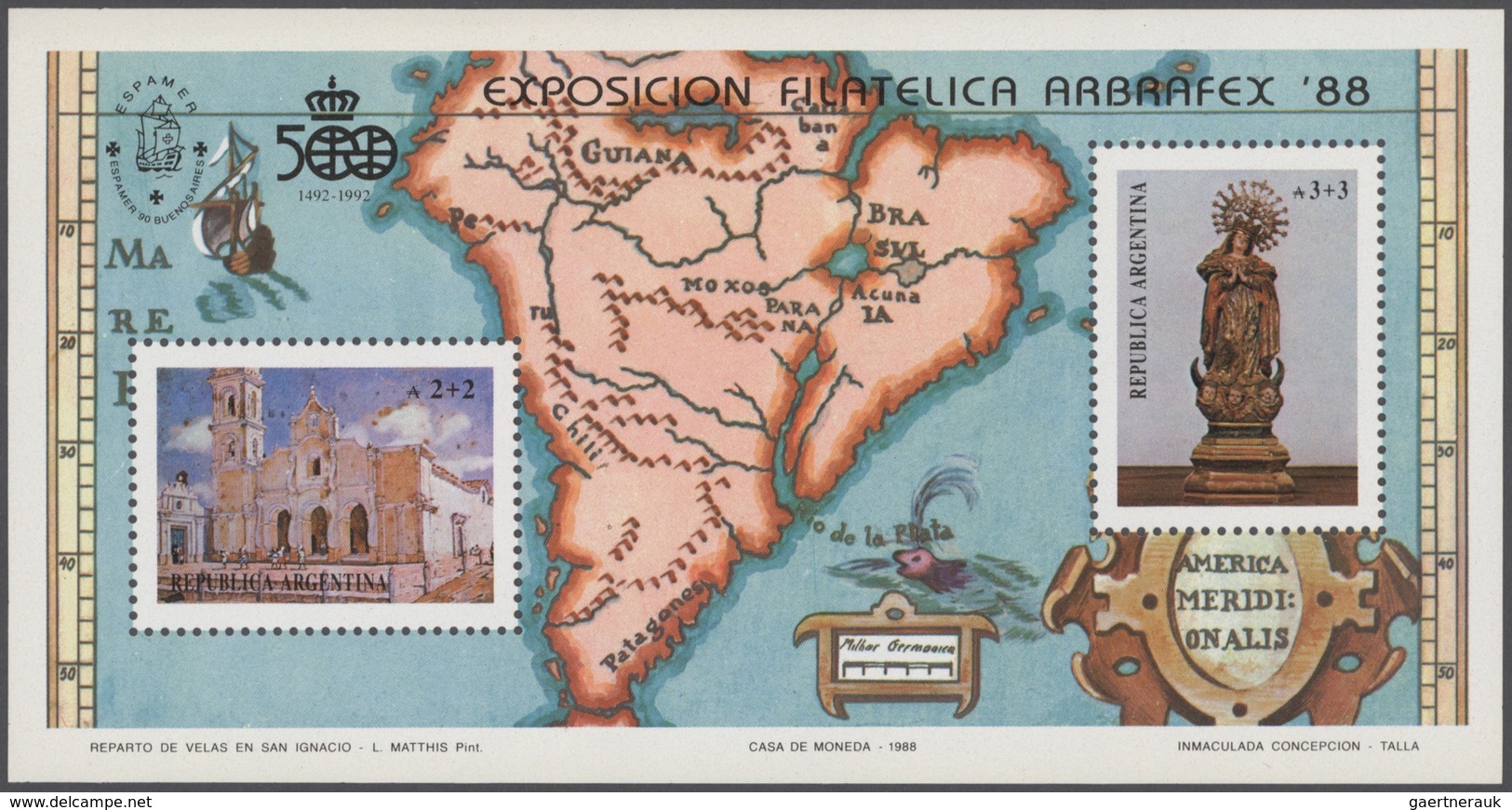 Argentinien: 1985/1993 (ca.), Unusual Large Stock With Thousands Of Stamps And Hundreds Of Miniature - Sonstige & Ohne Zuordnung