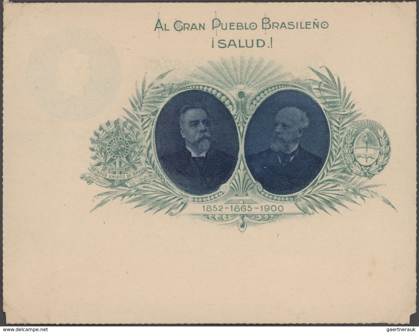 Argentinien - Ganzsachen: 1876/1923 specialized collection in an ancient album with ca. 540 unused a