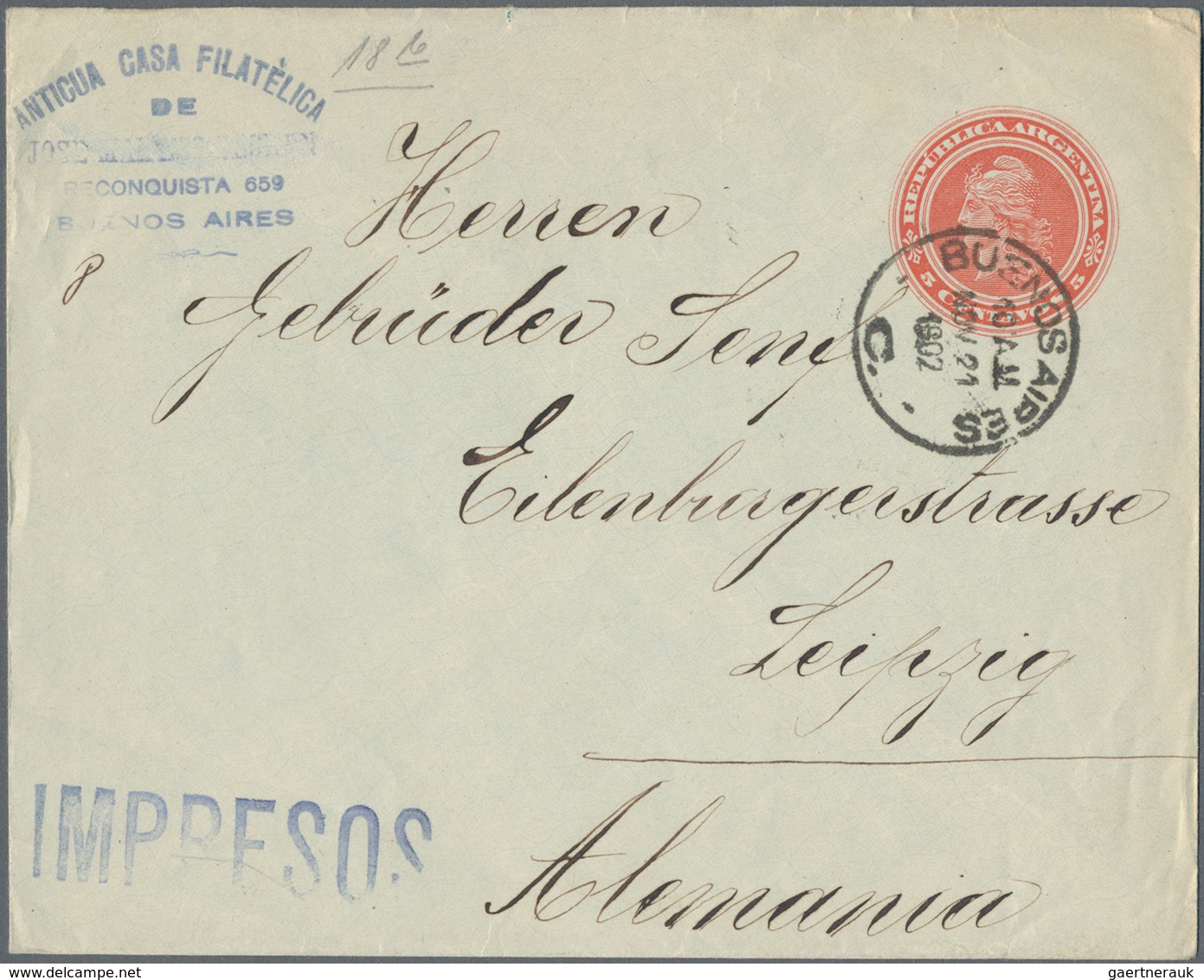 Argentinien - Ganzsachen: 1876/1952 Holding Of Ca. 140 Unused And Used Postal Stationery Envelopes, - Ganzsachen