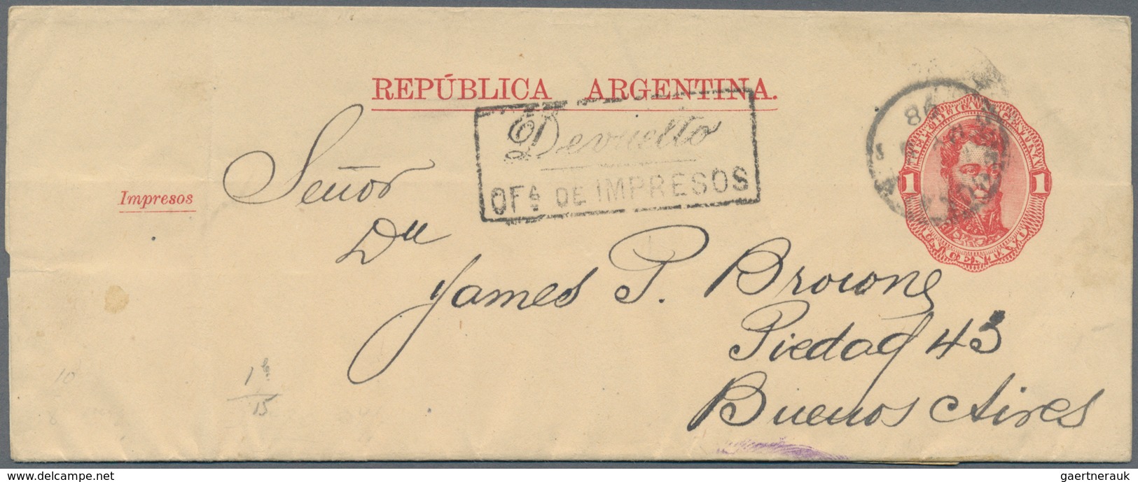 Argentinien - Ganzsachen: 1885/1921 (ca.), Stationery Mint/used (10/31) Inc. 1949 P.o. Box License 1 - Postwaardestukken