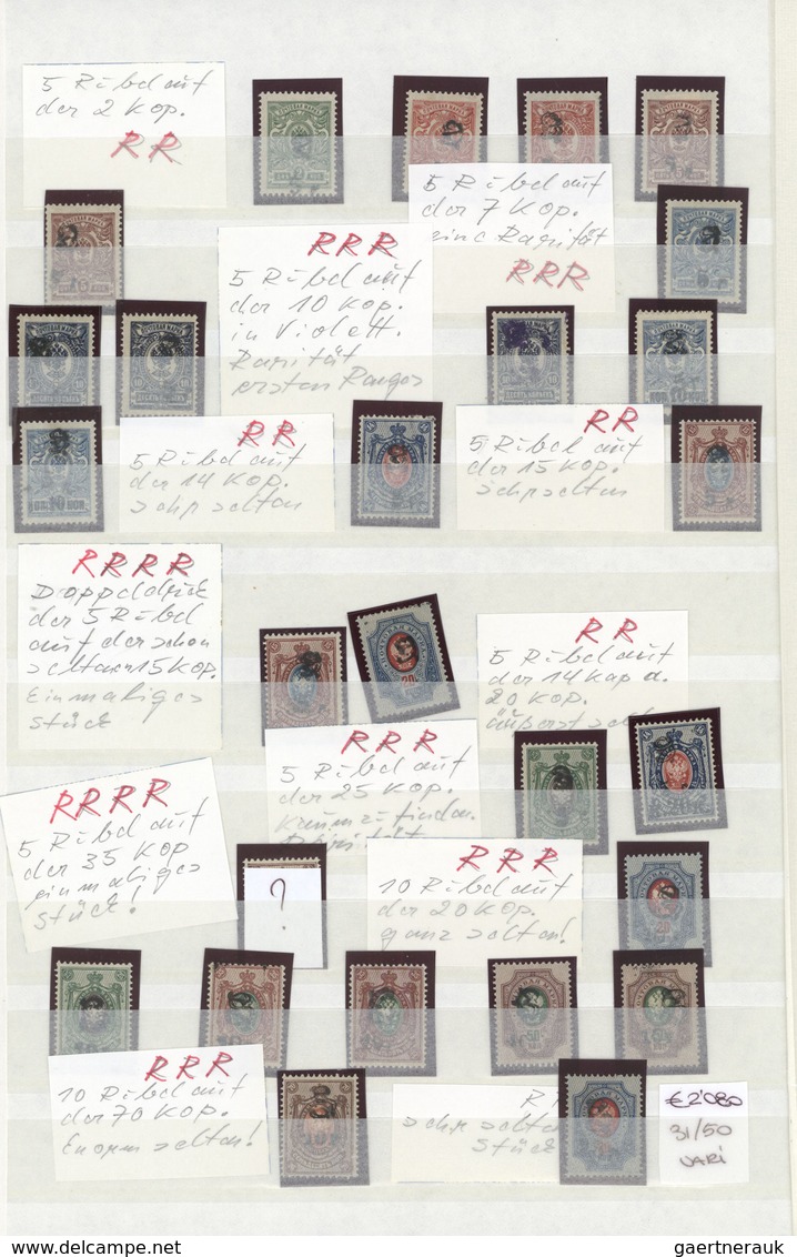 Armenien: 1919-22, Collection In Large Album Including Variaties, Handstamped Perf And Imperf Stamps - Armenië