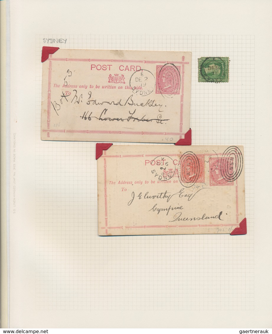 Neusüdwales: 1840/1960 (ca.), POSTMARKS OF SYDNEY, Mainly On NSW And Some On Australia, Specialised - Lettres & Documents