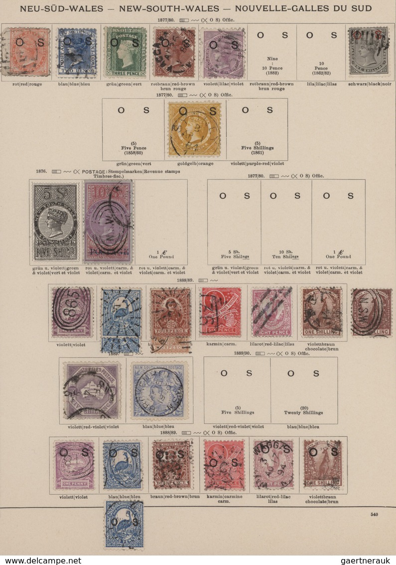 Neusüdwales: 1850/1899, Used And Mint Collection Of Apprx. 90 Stamps On Ancient Album Pages, Well Co - Cartas & Documentos