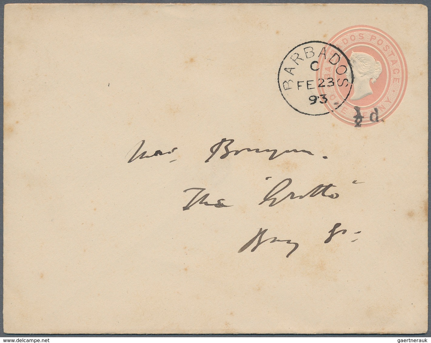 Barbados: 1893/2005 Holding Of Ca. 130 Unused/CTO-used And Used Postal Stationeries Incl. Unfolded W - Barbades (1966-...)