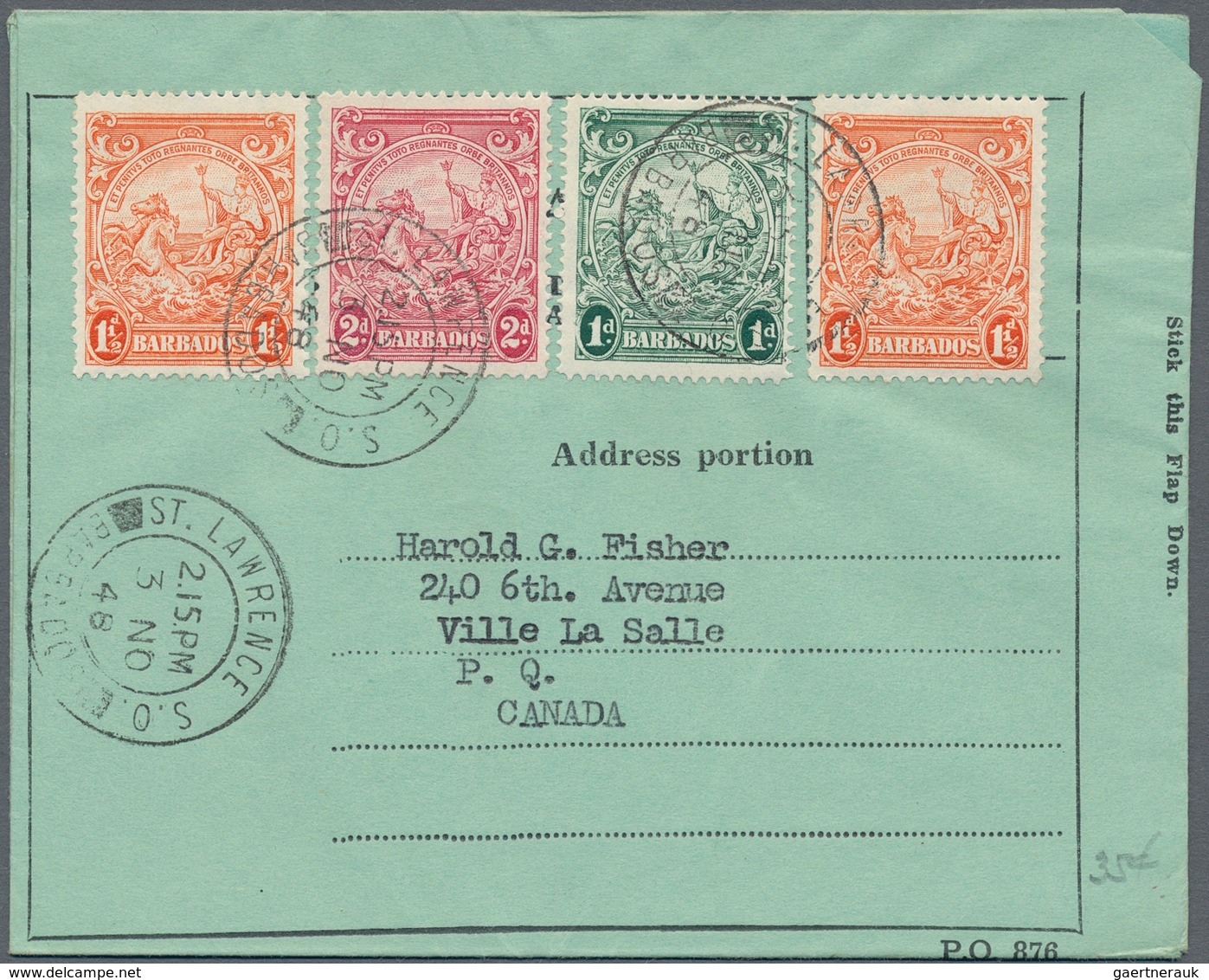 Barbados: 1893/2005 holding of ca. 130 unused/CTO-used and used postal stationeries incl. unfolded w