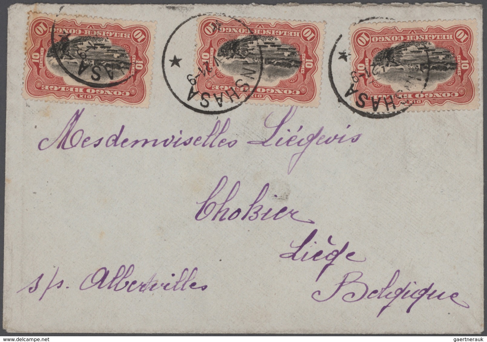 Belgisch-Kongo: 1896-1940's Ca.: Group Of 45 Covers, Postal Stationery Cards, Telegrams And Document - Sammlungen