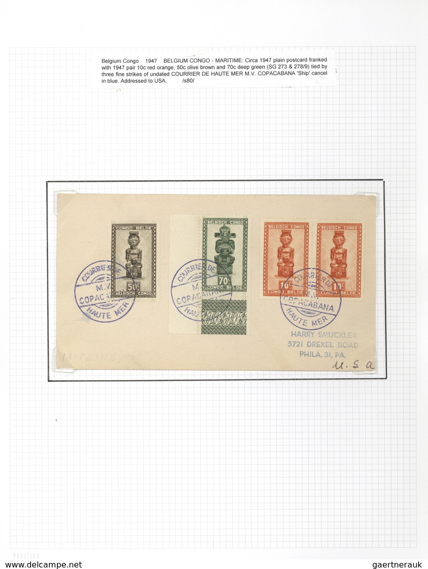 Belgisch-Kongo: 1918 (ab ca.), Sammlung von 37 Ganzstücken mit Bezug auf Belgisch Kongo, dabei etlic