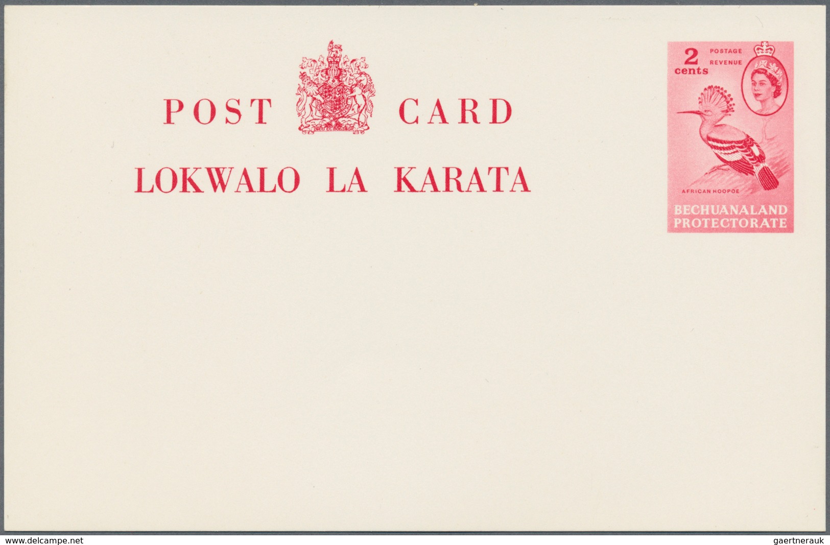 Betschuanaland: 1905/62 Holding Of Ca. 610 Exclusively Unused Postal Stationary, While Cards, Regist - 1885-1964 Protectoraat Van Bechuanaland