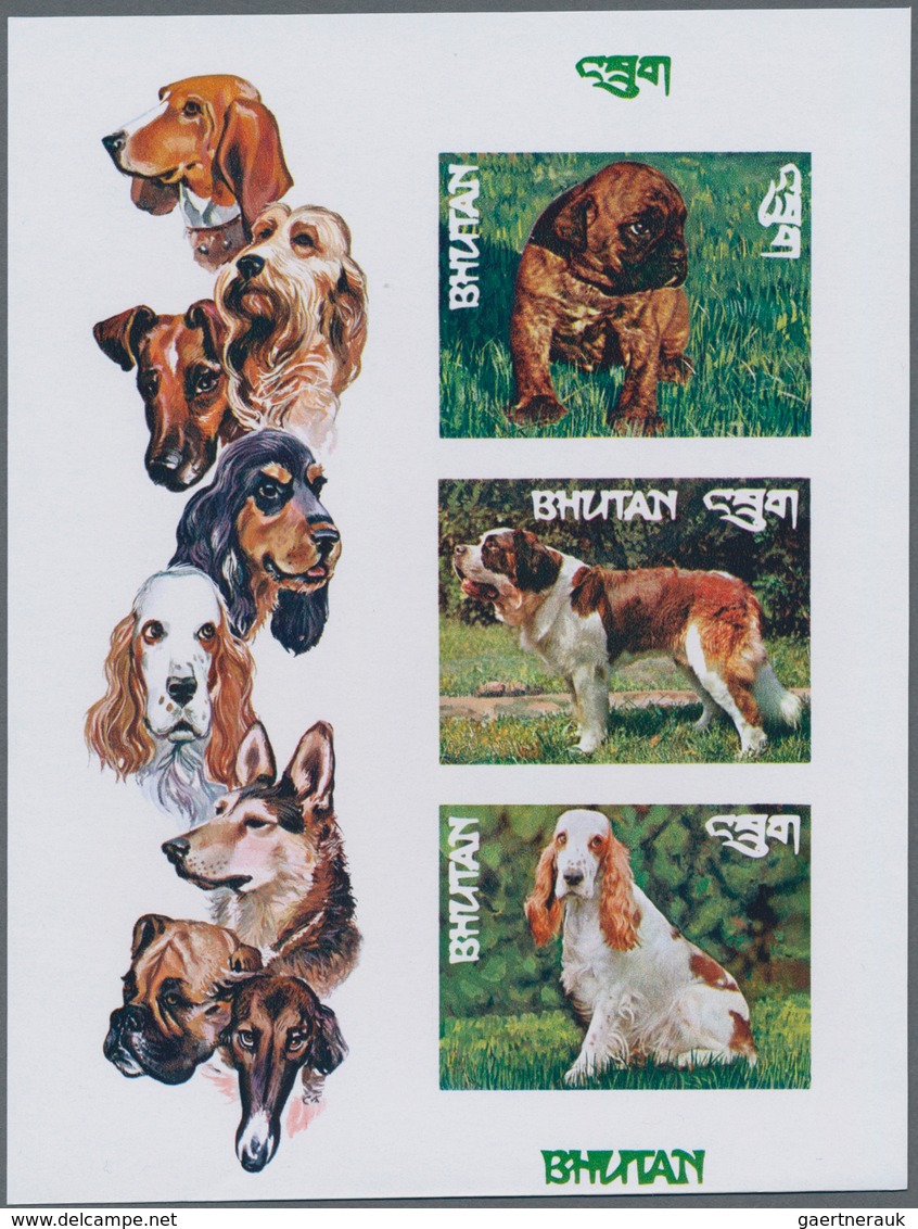 Bhutan: 1964/1988 (ca.), MNH Assortment Of Specialities Like Imperforate Stamps And Mainly Progressi - Bhután