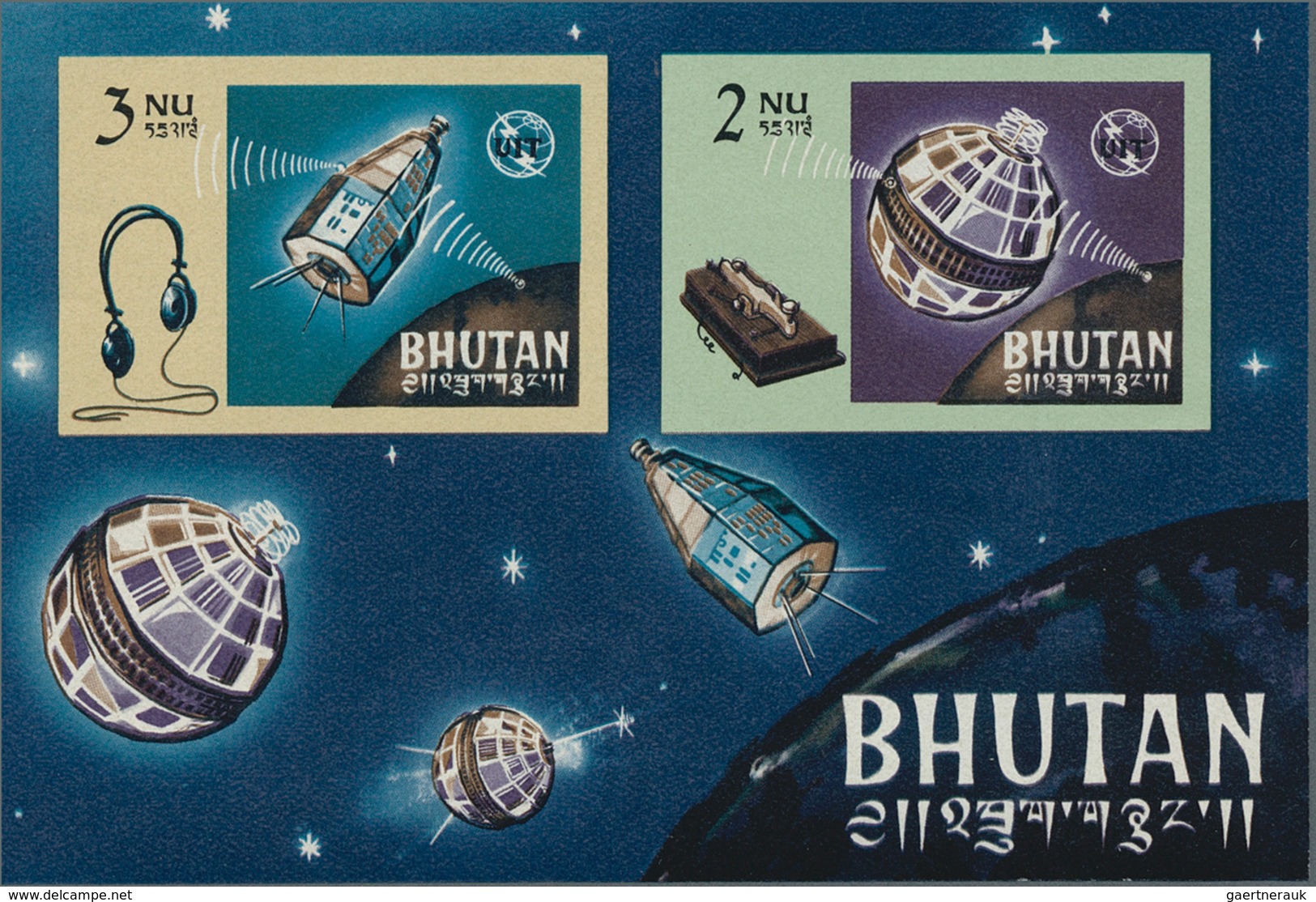 Bhutan: 1966/1971, Lot Of 14.735 IMPERFORATE Stamps And Souvenir Sheets MNH, Showing Various Topics - Bhutan