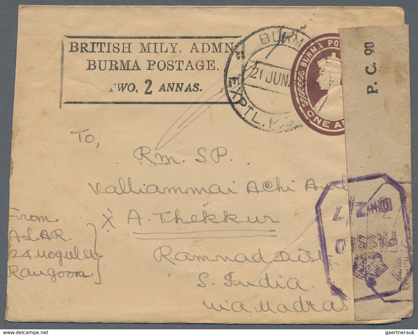 Birma / Burma / Myanmar: 1915 - 1946, Accumulation Of Ca. 90 Covers, Mainly India Used In Burma, Inc - Myanmar (Birma 1948-...)